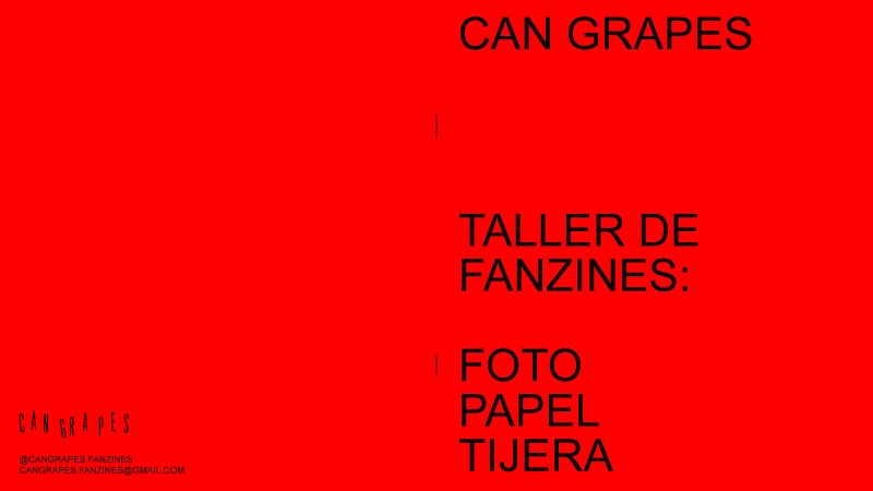 Taller foto, papel, tijera o el recorrido para confeccionar un fanzine con Can Grapes en Blackkamera.
