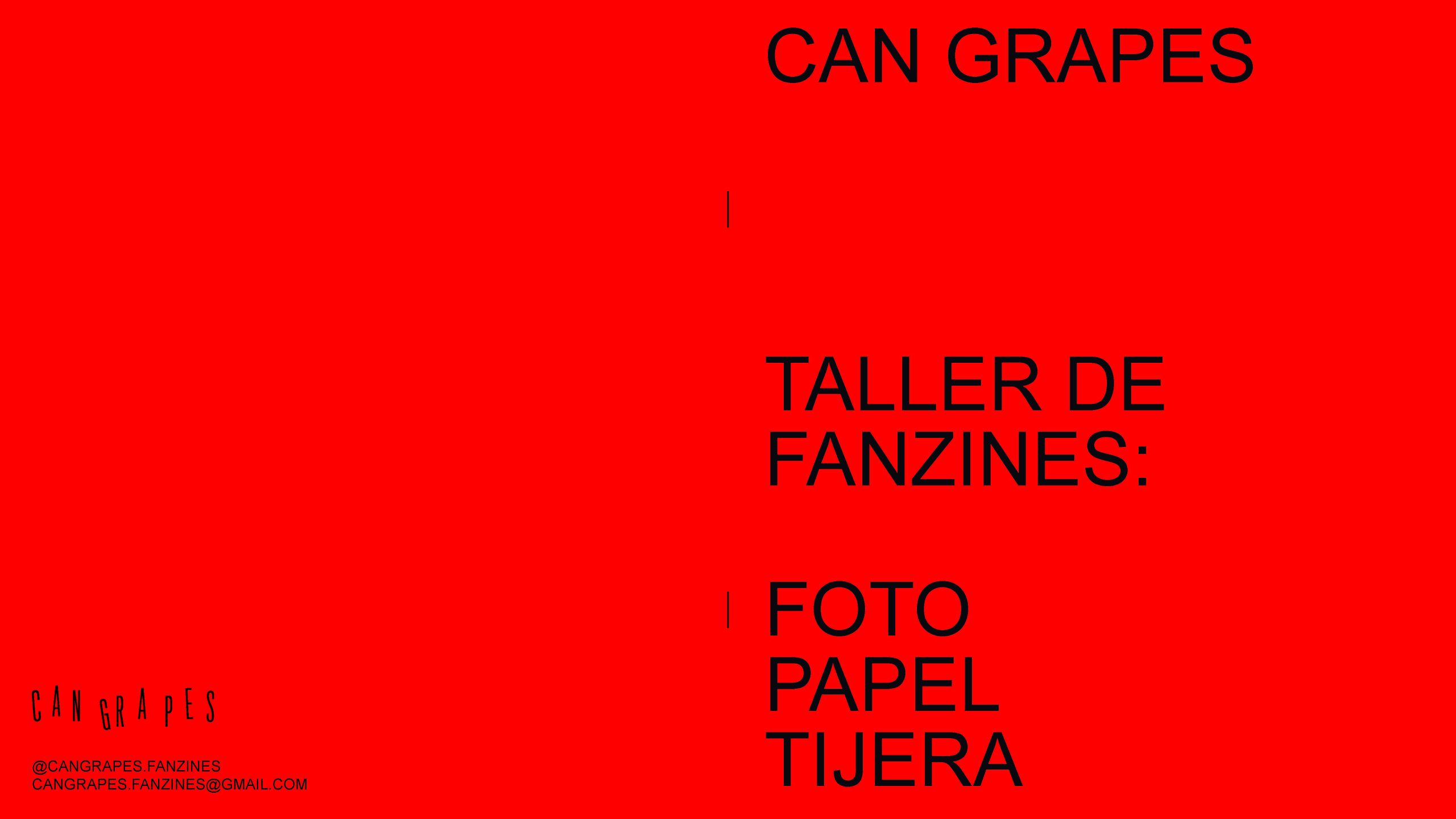 Taller foto, papel, tijera o el recorrido para confeccionar un fanzine con Can Grapes en Blackkamera.
